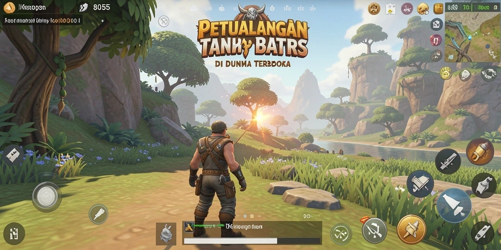Tangkapan layar gameplay Open World 8055 yang mendebarkan.