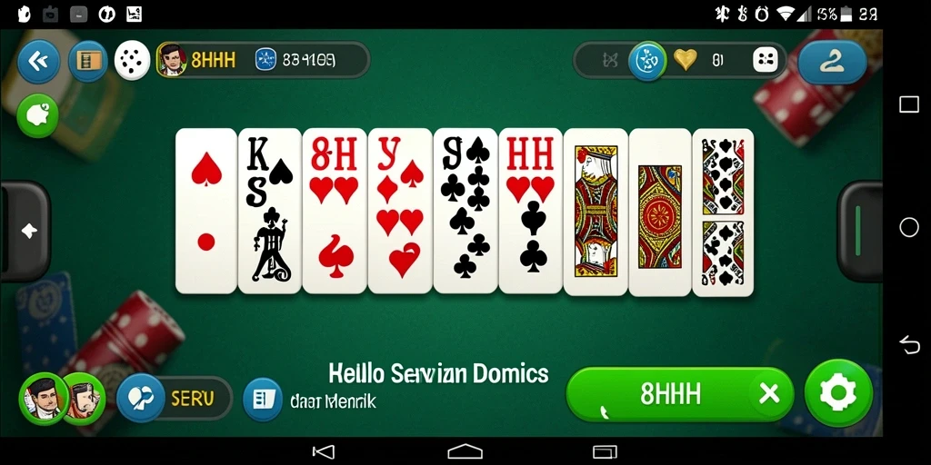 Tampilan screenshot dari gameplay Domino yang menegangkan dan seru.