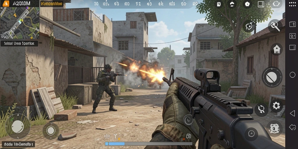 Tangkapan layar gameplay A200M yang intens dan mendebarkan.