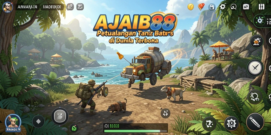 Screenshot gameplay AJAIB88 yang menunjukkan dunia terbuka yang luas dan interaktif.