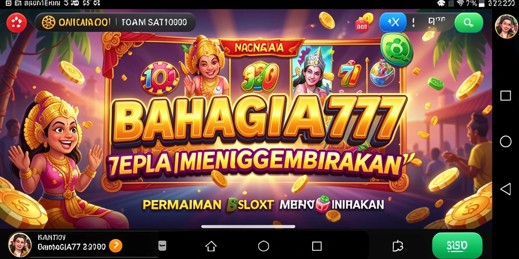 Tampilan menarik dari gameplay slot BAHAGIA777 yang mendebarkan.