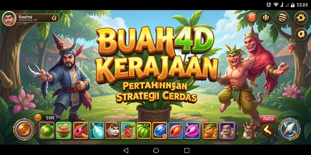 Tangkapan layar BUAH4D menampilkan aksi pertahanan strategis di medan perang.