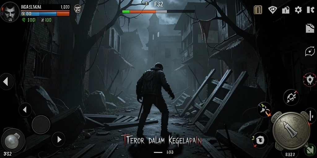 Gameplay F32 dengan suasana Horror yang mencekam.