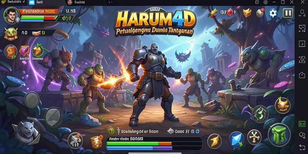 Screenshot utama menunjukkan gameplay seru dalam HARUM4D.