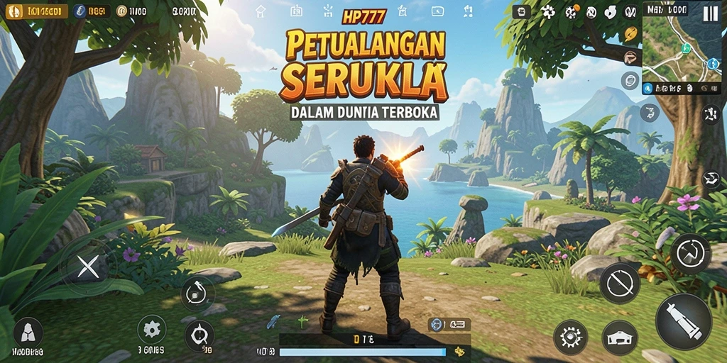 Tampilan gameplay HP777 yang menakjubkan dalam dunia terbuka.