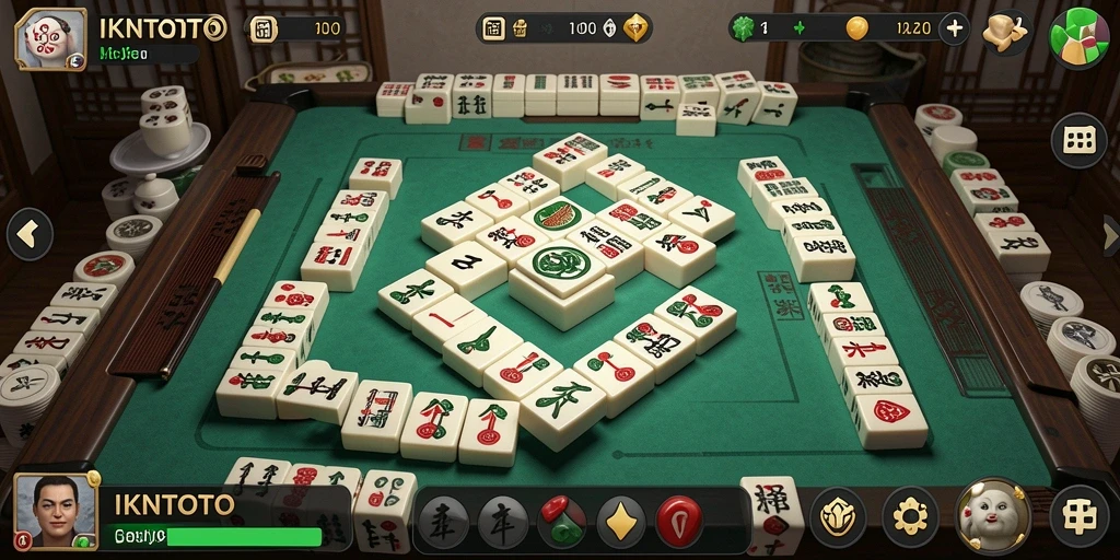 Menampilkan intisari gameplay Mahjong yang menegangkan di IKNTOTO.