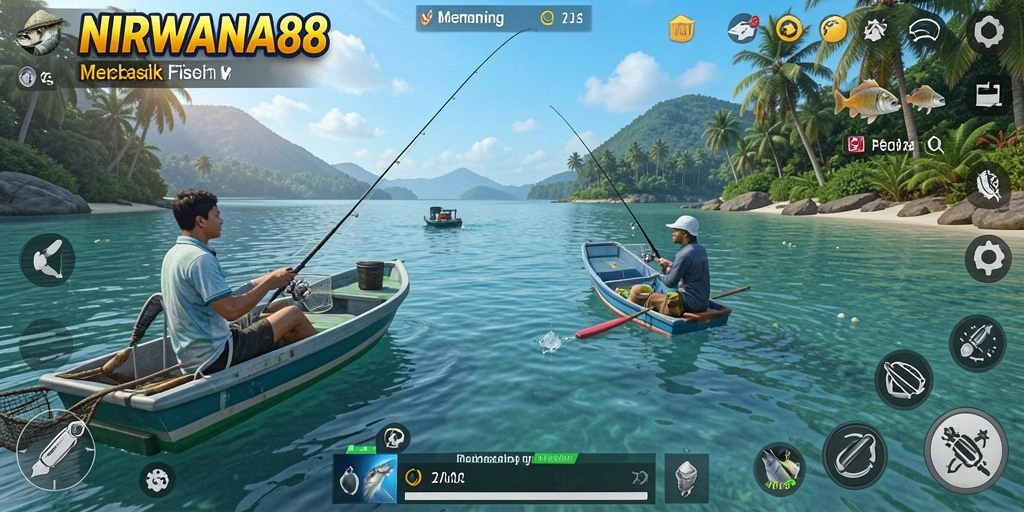Screenshot NIRWANA88 menampilkan gameplay memancing yang mendebarkan.