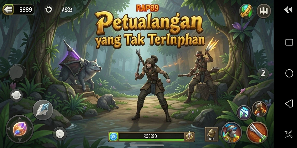Screenshot utama gameplay <strong>RAP89</strong> yang menampilkan aksi seru dan eksplorasi dunia.