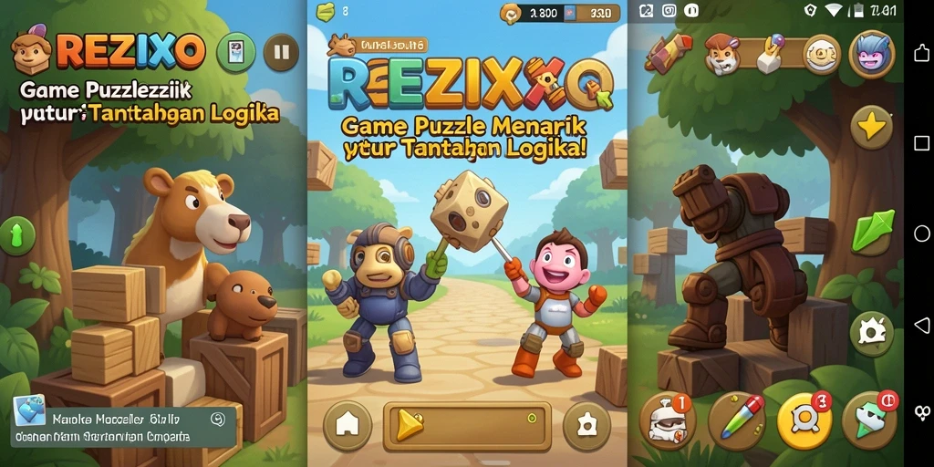 Gameplay menarik REZIXO yang penuh tantangan Puzzle.