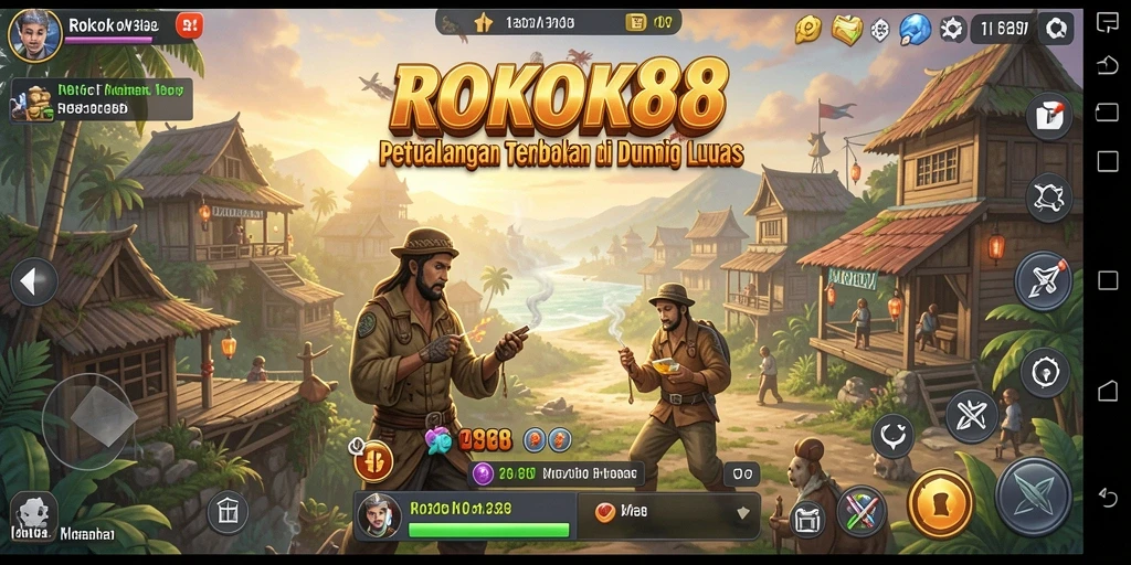 Screenshot menampilkan gameplay seru saat menjelajahi dunia Open World ROKOK88.