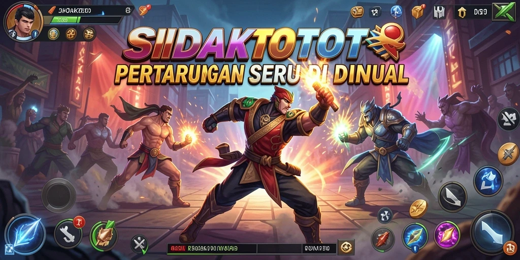 Tangkapan layar menunjukkan aksi seru di arena pertarungan SIDAKTOTO.