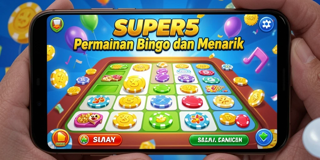 Tampilan gameplay SUPER5 yang mengasyikkan dan penuh warna.