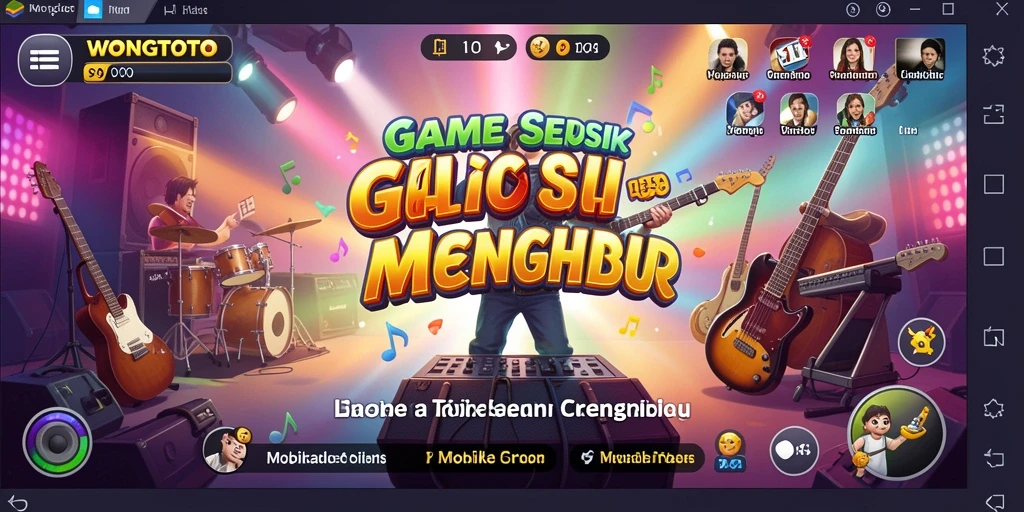 Screenshot gameplay WONGTOTO yang menunjukkan fitur karaoke.